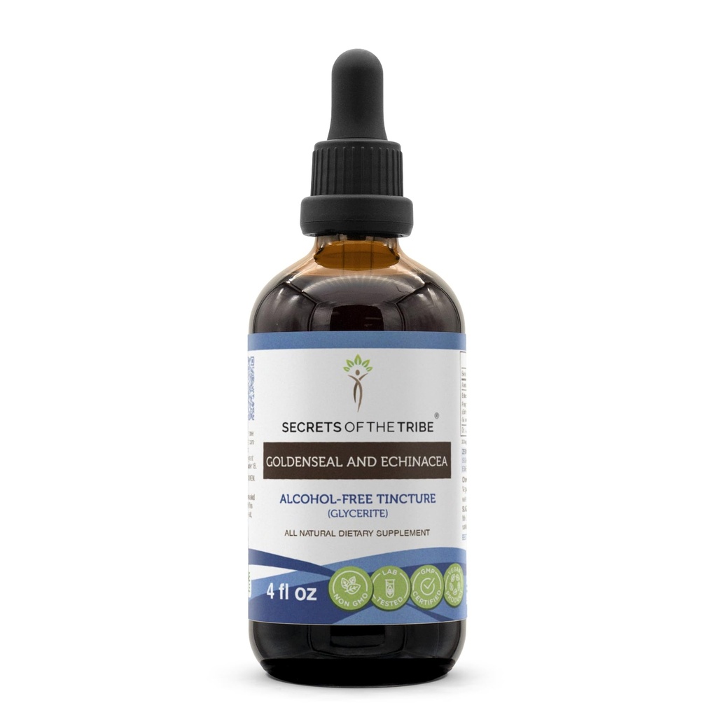 Rahasia Suku Goldenseal dan Echinacea Alcohol-Free Liquid Extract, Herbs (Root Echinacea (Echinacea Purpurea), Goldenseal Root (Hydrastis Canadensis))