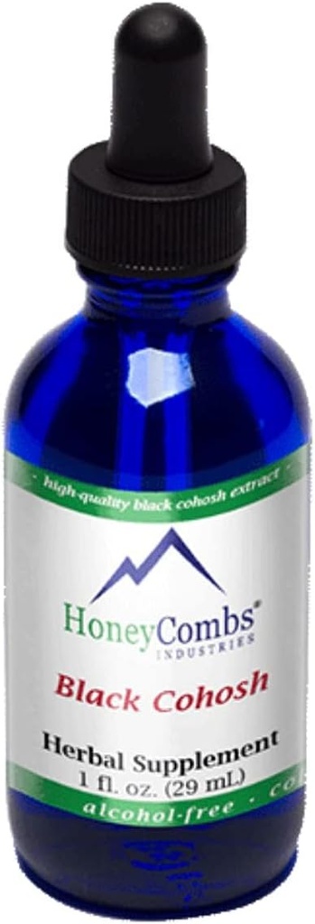 HoneyCombs Black Cohosh Cair Extract - Herbal Supplement for Women 's Wellness - Cold- Menekan, Alcohol- Bebas, 1 fl oz