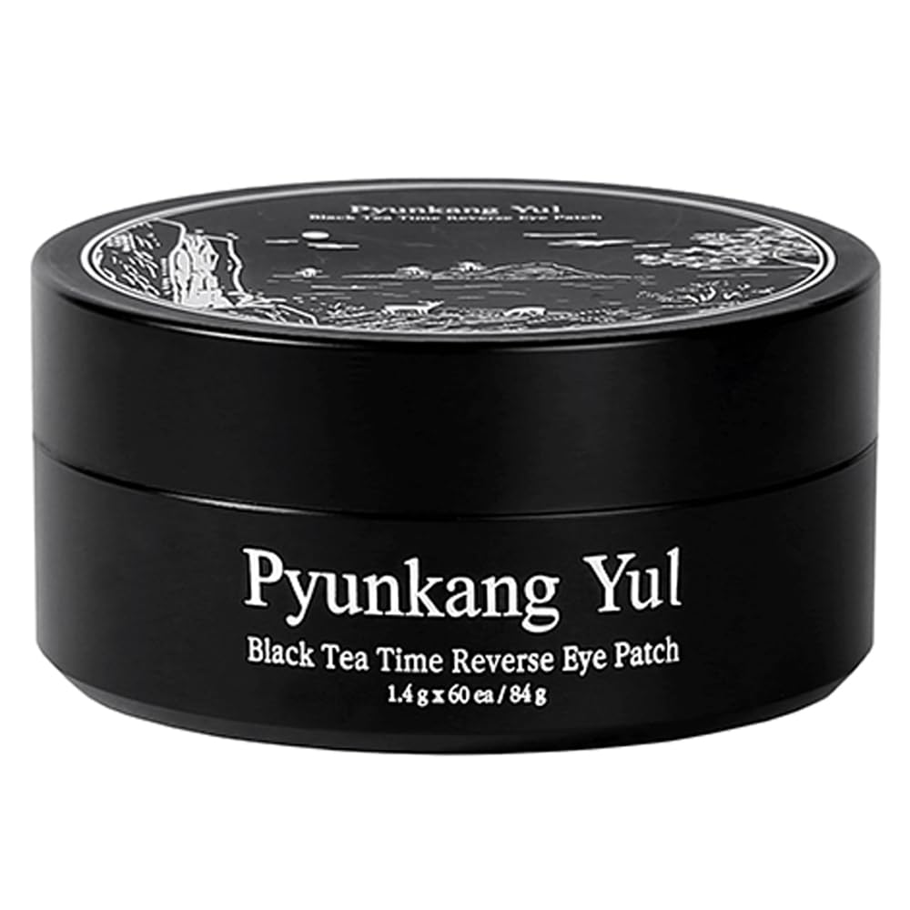 Plunkang Yul PKY Black Tea Time Reverse Eye Patch for Anti- Aging, Deep Nconsushing with Lower - Molecular Collagen, Lingkaran Gelap & Fine Line Care with Kombucha, Korea Skincare (30 Pairs)