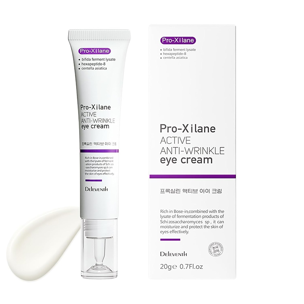 Deleventh Korean Brand Pro- Xilane Active Anti- Wrinkle Eye Cream 20g / Anti- Aging, Anti- Oxidation, Fade Fine Lines, Reduces Wrinkles, Lingkaran Gelap & Puffiness untuk Youful, Bright Eyes