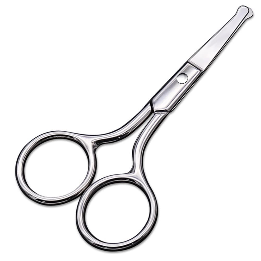 Gunting kecil dengan desain Round Tip - Pertumbuhan Profesional untuk Rambut, Bulu Mata, Hidung, Mata Memangkas, Kumis - Tidak akan menyakiti Nasal Cavaly