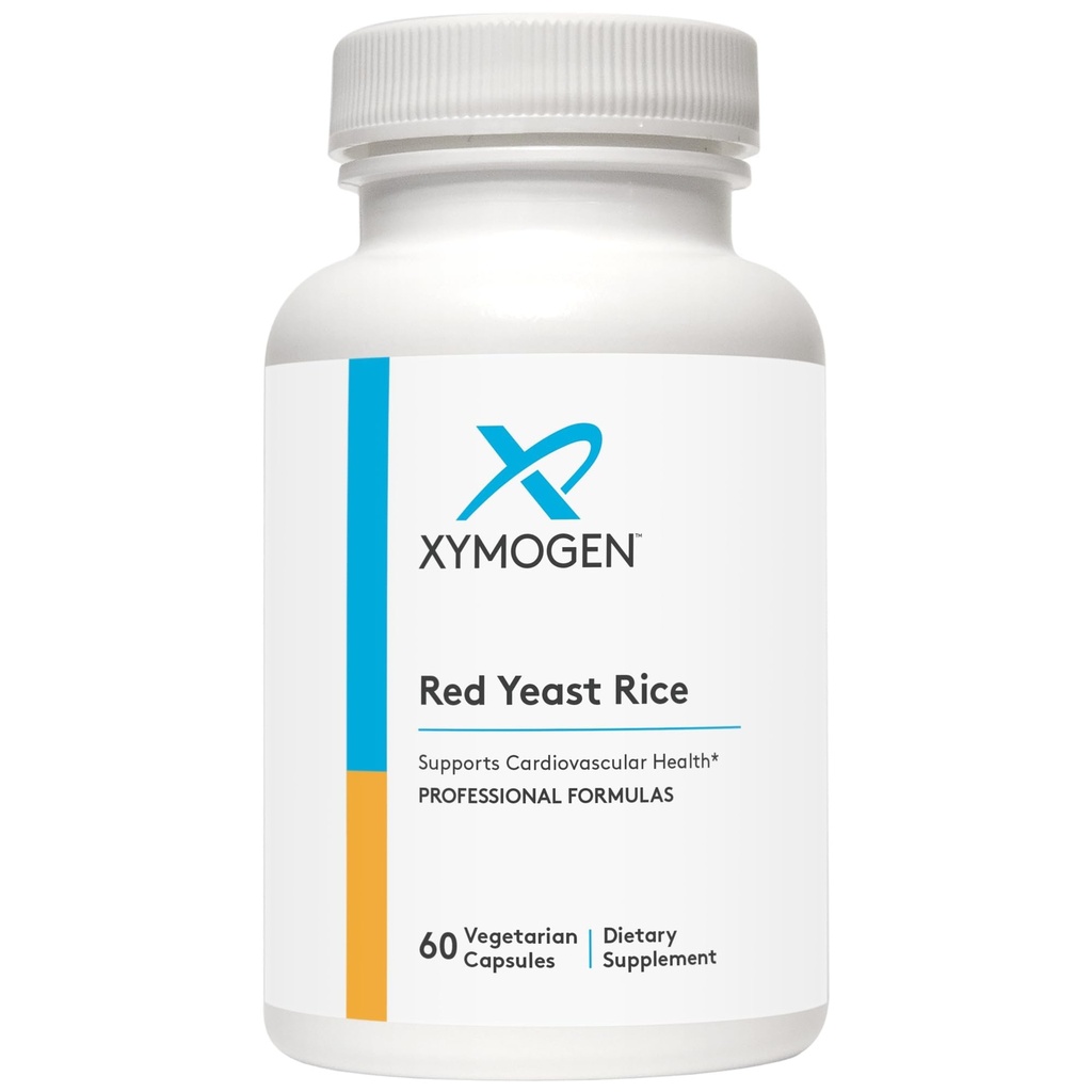XYMOGEN Red Yeast Rice - Non- GMO Red Yeast Rice Supplement untuk membantu Mempertahankan Limpa Darah Sudah Sehat + Cholesterol - Dukungan Kardiovaskular - Diuji Citrinin - Bebas (60 Capsules)