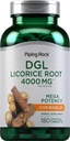 Piping Rock DGL Licorice Chewable Tablet 4000mg 124; 180 Count 124; Mega Potency Deglychizinated 12.4; Herbal Extract Supplemen 124; Vegetarian, Non-GMO