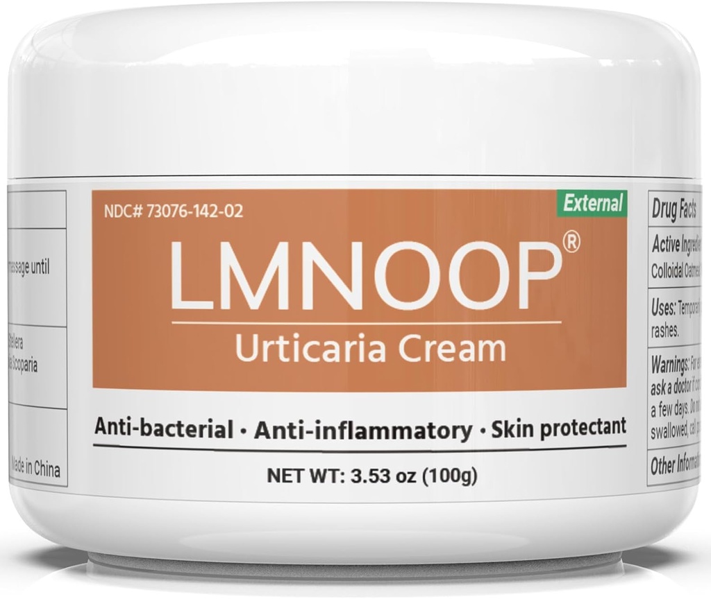 Urticaria Cream, Hives Relief Formula Lanjutan untuk Gitching, Redness, Pimples, Rashes, Edema dan Skin Simbitics Lainnya