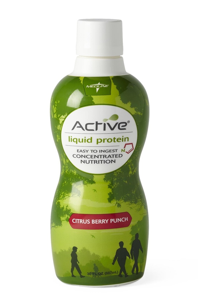 Medline Aktif Protein Cair, Citrus Berry Punch, 30- oz, 15- g Protein (Paket 4)