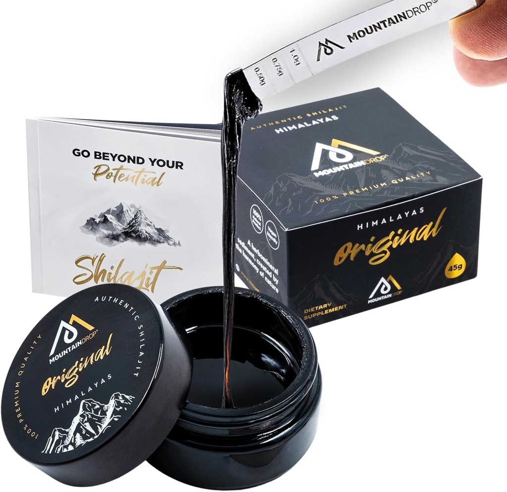 Shilajit Original Himalaya, 45 g, Natural Pure Shilajit dengan Acid Fulvic & Humic Acid dari Himalaya, Hand Harowed & Cleaned.