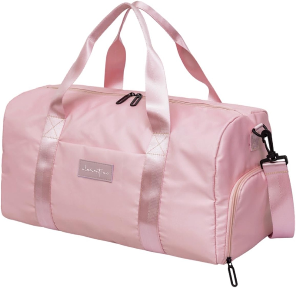 Gym Bag for Women with Shoe Comment and Wet Pocket 126; Small Dums Lighlable Gym Duffle dengan Motivational Quote dan Graphic Designs: 124; Great for Exercise and Overnight 124; Pink