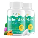 15 in- 1 Detox Binder, Diaktifkan Charcoke, Zeolite & Bentonite Clay, Chlorella, 1500 MG Detox Tambahan Maksimum Absorbent, Liver Gut Digetical Detox Cleanse, 180 Vegan Capsules