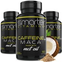 (3 Paket) Smarter Energy Pil, 200mg Caffeine & Coconut MCT Oil with Maca Root, 150 Liquid Softgels