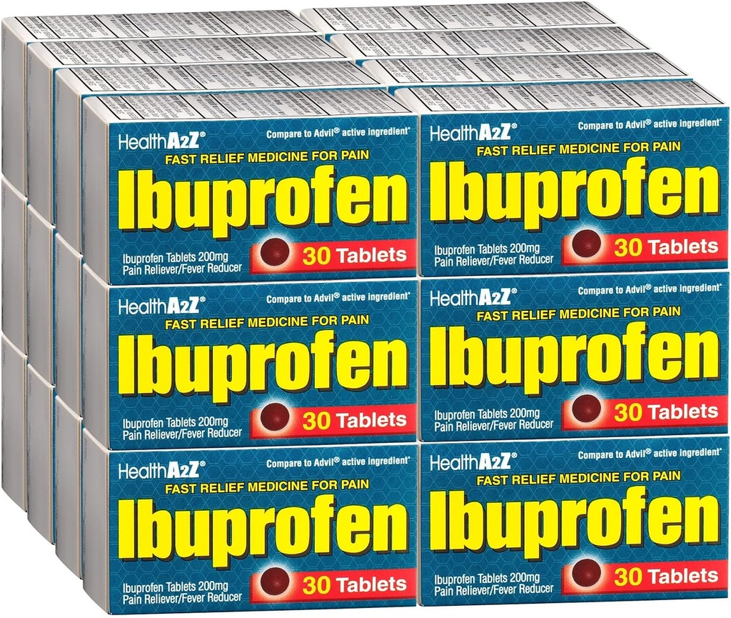 HealtA2Z ® Ibuprofen Caplets 200mg 124; Reliever dan Fever Reducer A2Z