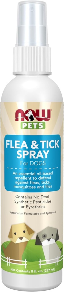 NOW Pet Health, Spray For Dogs, Esculity Oil Based, No Deet, 8-Ounce