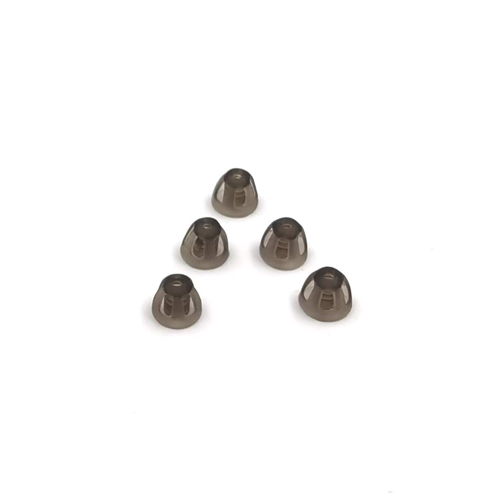 Hearing Aid Domes Smoky Gray Tips Ear Pieces Comfortable untuk Open Fit BTE Sound Amplifier PSAP Kit Invisible, kecuali untuk RIC 5mm (S * 5)