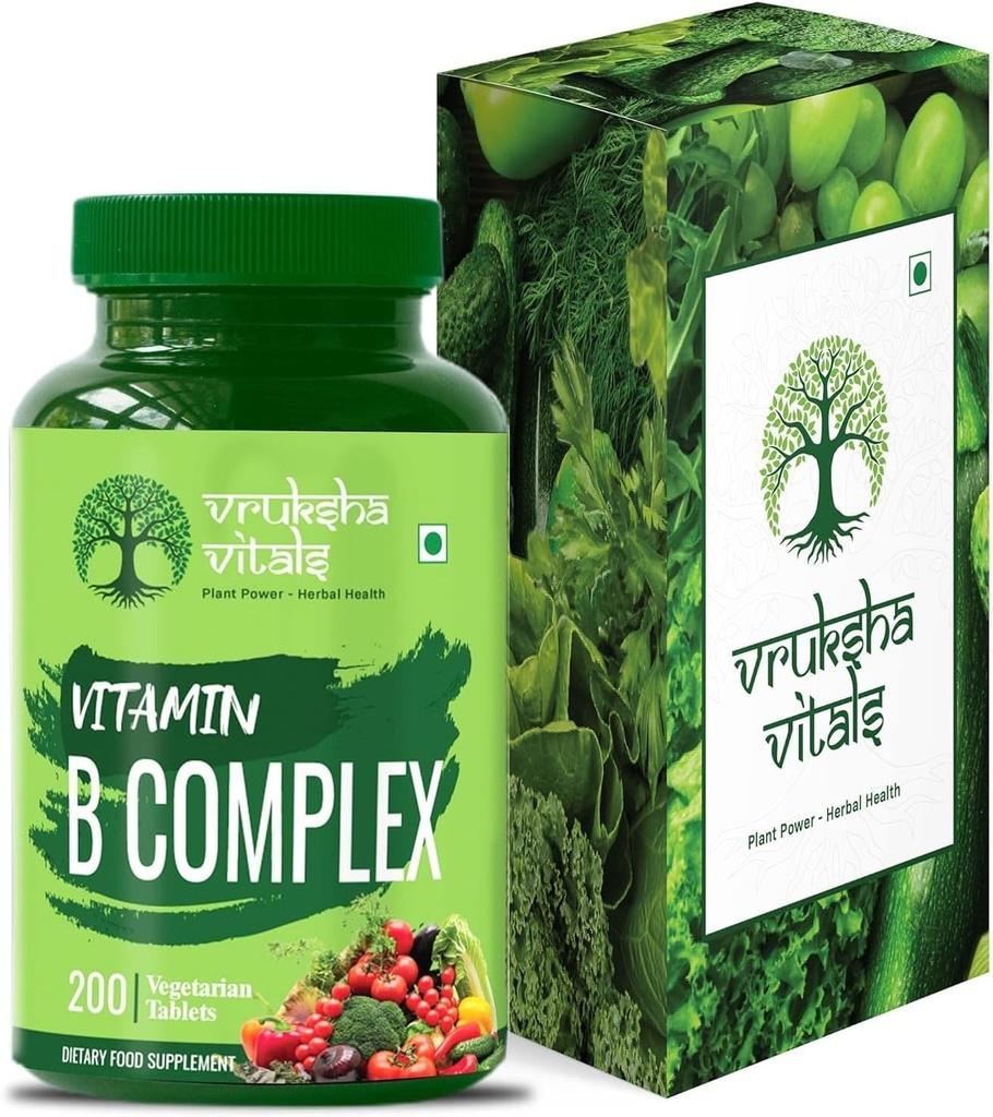 Kompleks Vitamin B Generik 100% RDA - 200 Tablet / Kapsul - B Vitamin Suplemen (B1, B2, B3, B5, B6, B9, B12), Hijau