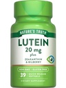 Nature 's Truth Lutein dan Hobxanthin 124; 20 mg 124; 39 Softgels 124; dengan Bilberry 124; Non-GMO & Gluten Free Suplemen