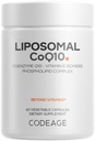 Codeage Lipomal CoQ10 Supplement - 125 mg Koenzim Q10 dengan Vitamin E Isomers Tocapopherol - 2-Bulan Supply - 1 Capsule Per Serving - Pengiriman Lipomal - Vegan, Non-GMO, Gluten- Free - 60 Capsules