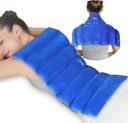 Atsuwell Large Microwave Heating Pad for Back, 22 x 13 "Full Back Heat Pad Microwable with Warm and Cold Compression, Recontinable Microwatable Heating Pads for Neck Shoulder, Blue