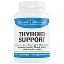 Dukungan Thyroid Natural Wellness - Iodin, Selenium & L-Tyrosine Suplement for Healthy Thyroid Fungsi, Energi, dan Metabolisme - Dukungan Thyroid bagi Perempuan & Pria - 60 Vegetarian Capsules