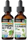 BIO KRAUTER Stinging Nettle Tincture 2 Fl Oz. & Cleavers Tincture 2 Fl.