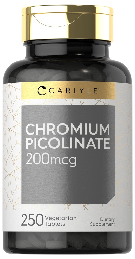 Carlyle Chromium Picolinate 200mcg 124; 250 tablet Vegetarian 124; Penyerapan Tinggi 124; Non-GMO, Gluten Free Supplemen