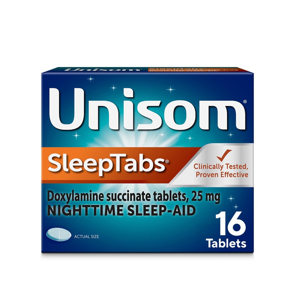 Unisom SleepTAbs, Nighttime Sleep- aid, Doxylamine Succinate, 16 tablet