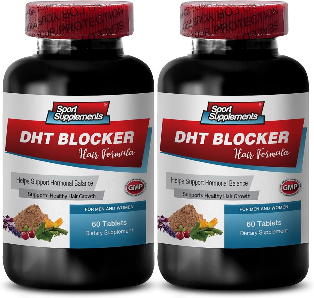 Pertumbuhan Rambut Tanpa Biotin - DHT Blocker Rambut Formula - Dukung Rambut Sehat - ia shou wu untuk Rambut Abu-abu, Soy isoflavones Suplemen, Kudzu Root Kapsul, dht Blocker - 2B 120 Cap