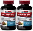Pertumbuhan Rambut Tanpa Biotin - DHT Blocker Rambut Formula - Dukung Rambut Sehat - ia shou wu untuk Rambut Abu-abu, Soy isoflavones Suplemen, Kudzu Root Kapsul, dht Blocker - 2B 120 Cap