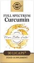 Solgar Curcumin Spectrum Penuh - 90 Licaps - Absorpsi Superior - Otak, Gabungan & Imune Kesehatan - Non-GMO, Vegan, Gluten Bebas, Dairy Bebas - 90 Hamba