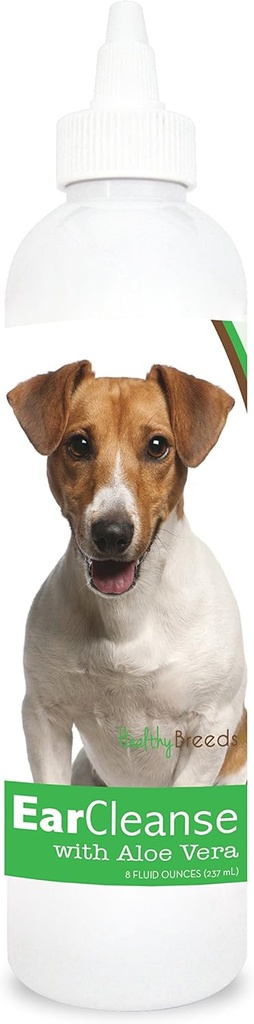 Sehat Breeds Jack Russell Terrier Ear Cleanse dengan Aloe Vera Cucumber Melon 8 oz