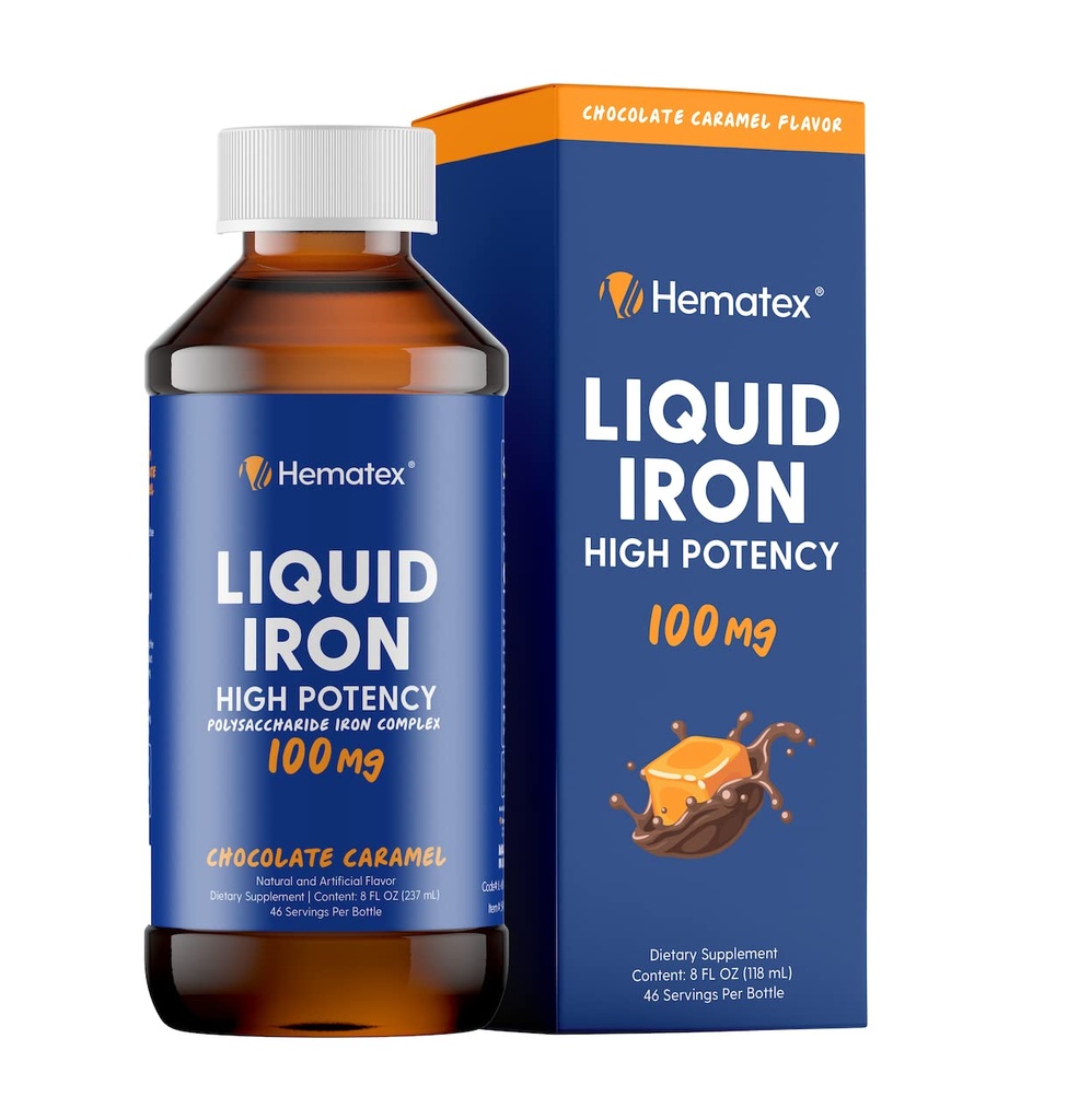 Suplemen Besi untuk Men High Potency Cair Besi untuk Dewasa oleh Hemmaxe - 100mg Polysaccharide Kompleks Besi Suplemen Besi untuk Anemia dan Defisiensi Besi