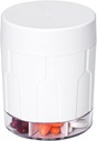 Betife Extra Large Suplement Adplement Organizer, Weekly Pill Organizer Bottle, Daily Pill Discenser dengan 7 Kompartemen Besar, Organisasi untuk Memegang Obat Vitamin 7 Hari, 21 Label dan Cleaning Brush White