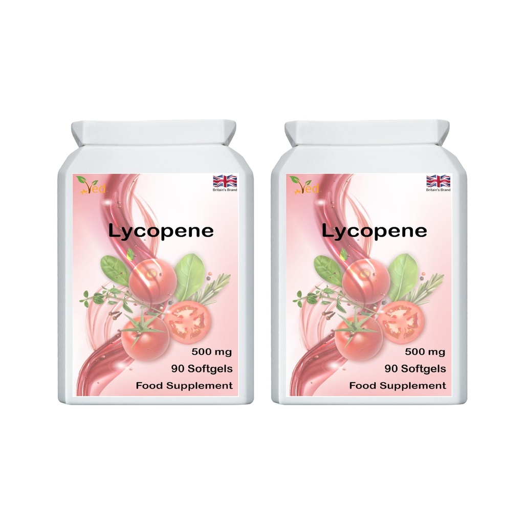 Ved Lycopene 500 mg 124; 90 softgel, 6 Bulan Supply. (Paket 2)