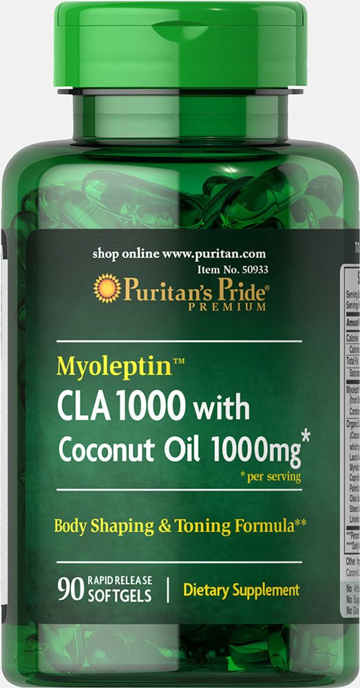 Puritan Pride Myoleptin CLA 1000 dengan Coconut Oil-90 Softgels