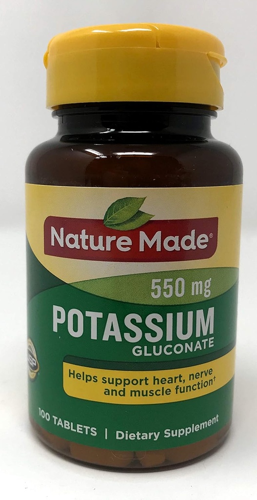 Nature Made Potasium Gluconate 550mg Pack of 2