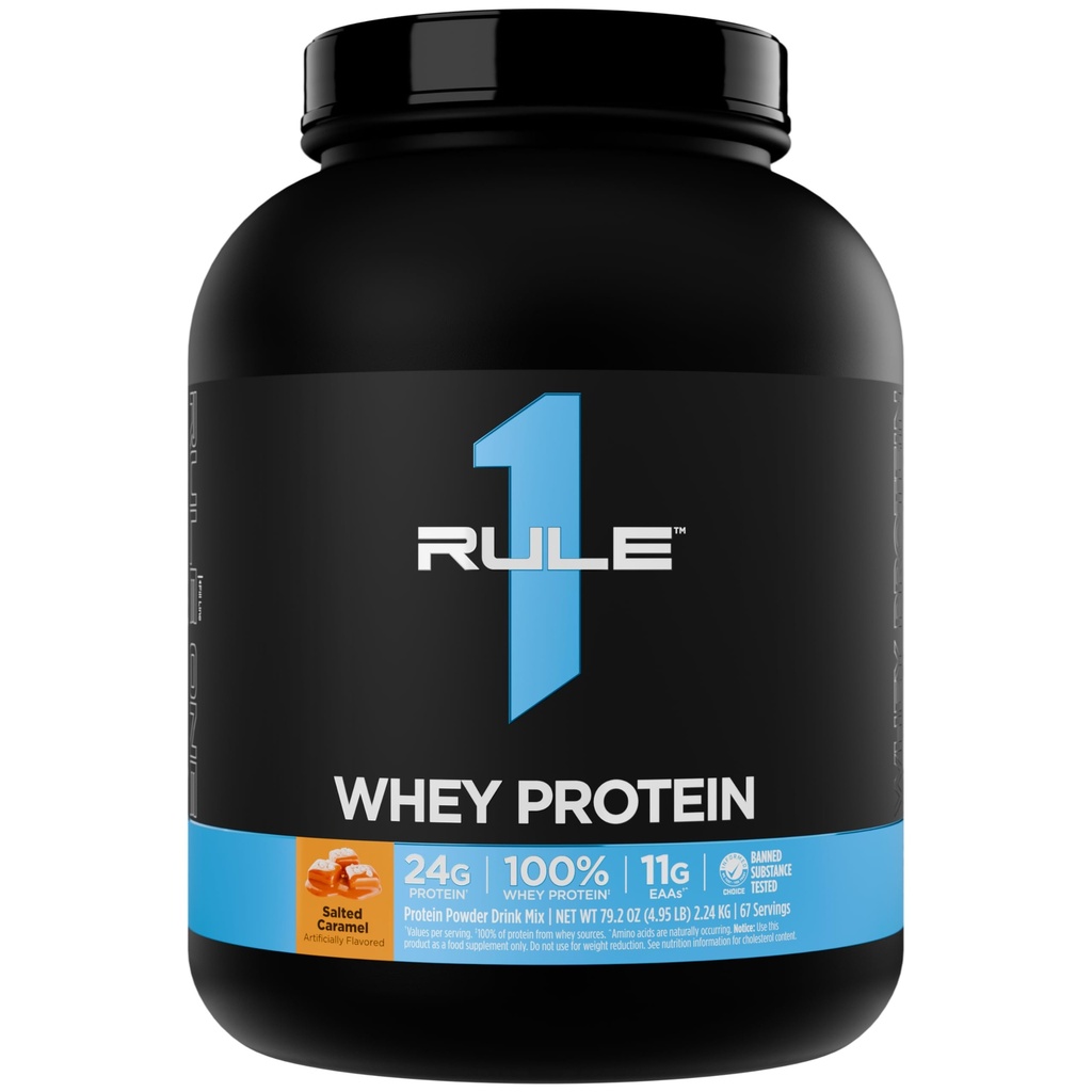 Aturan 1 Whey Protein - 24g Fasting Protein dari All- Whoy Sumber dengan Alami Occurring EAS untuk Pemulihan Kerja atau Kapanpun Gunakan (5 Pounds *, Salted Carmel)