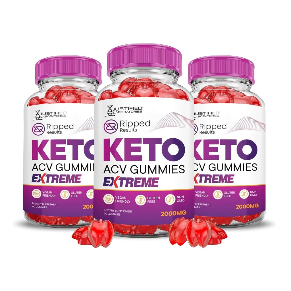 Laboratorium yang disederhanakan (3 Pack Resep Hasil Keto ACV Gummies Extreme 2000MG Ripped Hasil Formulations dengan Powder Beet Juice B12 Vegan Non GMO 180 Gummys
