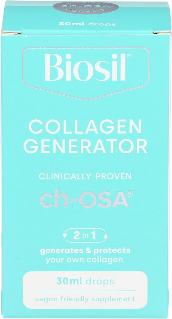 BioSil oleh Natural Factors, Beauty, Bones, Joints Liquid, Support Healthy Hair, Skin and Nails, Vegan Collagen, Eustin dan Generator Keratin, 1 Oz