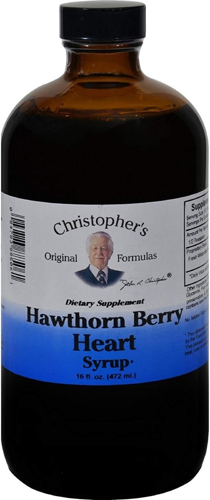 Christopher 's Original Formulas Hawthorn Berry Heart Syrup - 16 fl oz 124; Natural Herbal Blend untuk Jenderal Wellness - Kemasan 2