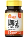 Sundance Super Ginseng Complex 124; dengan Royal Jelly 124; 50 Quickelease Capsules 14; Non-GMO dan Gluten Free Tradisional Herb Suplemen