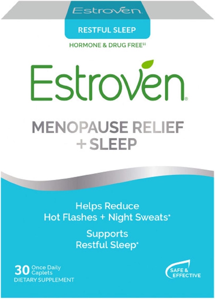 Estroven SLEEP COOL + CALM = 124; Menopause Relief Dietary Supplement: 124; Estrogen Free * * 128; Membantu Mengurangi Panas & Cuaca Malam * 124; 30 Caplets
