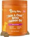 Zesty Paws Salmon Oil for Dogs Skin and Coat, Omega 3 Fish Oil Chews, Dog Allergy Relief Chews, Itch Relief Suplemen, 250 Count, Salmon Flavor