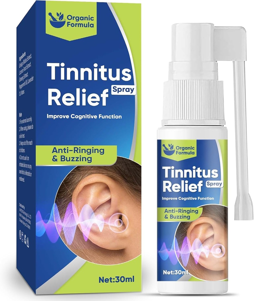 TUHIMO Tinnitus Réliet untuk Telinga Berdering, Perlakuan Efek Alam Tinnitus Semburan, 30mlBlue