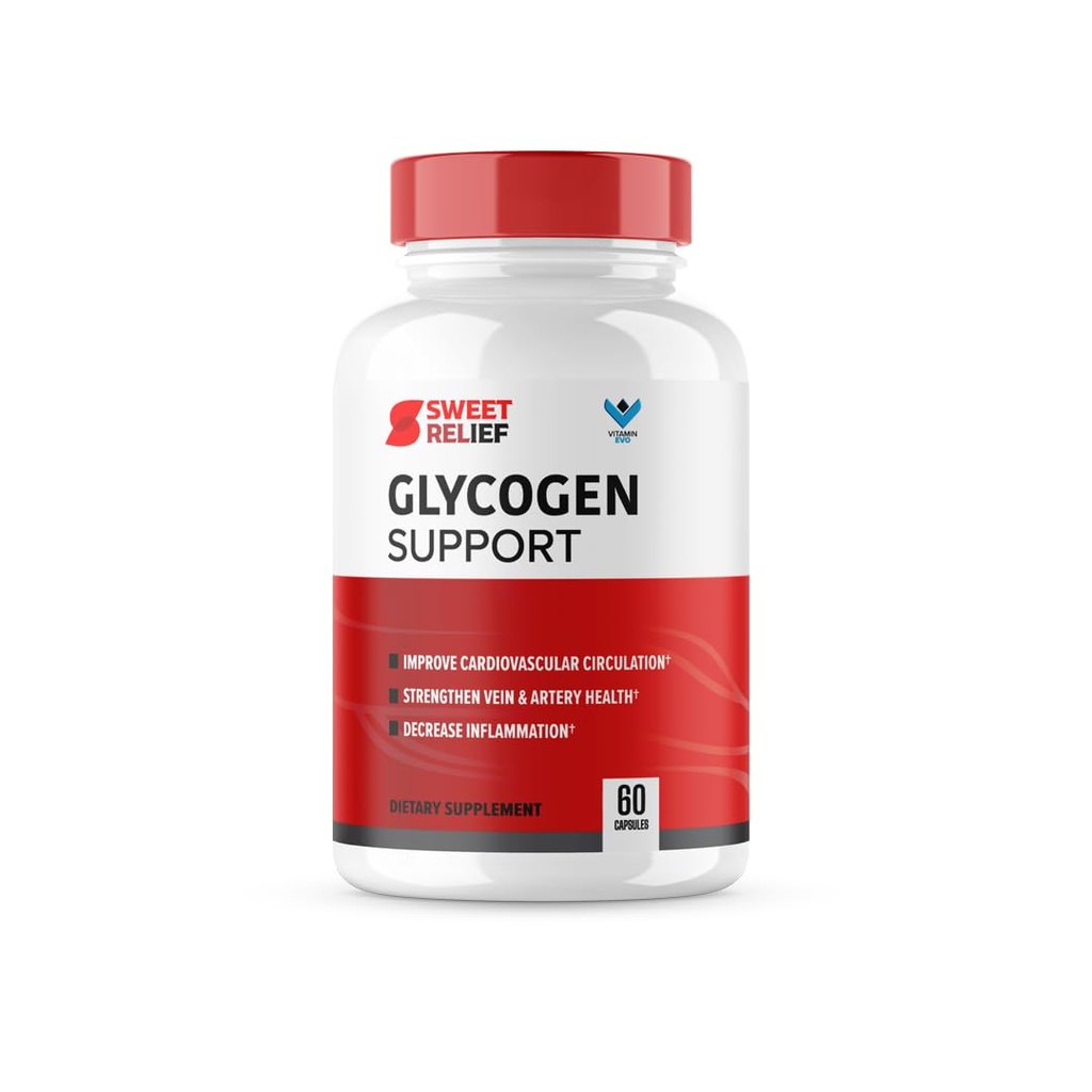 Sweet Relief Glycogen Dukung - SweetRelief Blood Vessel Cleaner, Sweet Relief Capsules, Advanced Formula Glyco Optimizer, Sweet Relief (60 Capsules) 1 Pasokan Bulan