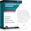 Film Transparent Dressing 2.36 "x 2.75," 100 Packs Waterfire Weund Bandage Adhesive Patches, Wound Cover Patch for Post Surgical Shower, IV Shield, Tattoo Aftercare Bandage
