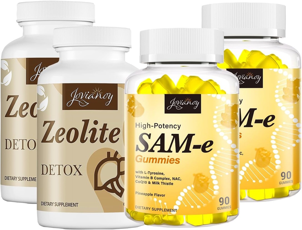 Zeolite Detox Capsules (2 Pack) + SAM-e Gummies (2 Pack)