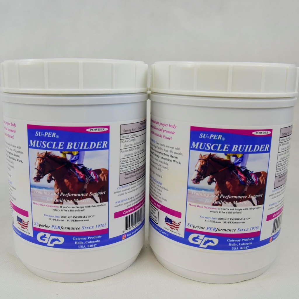 SU-PER Muscle Builder Tambahan Kuda - Pelatihan dan Performance Dukungan untuk Latihan Muscle - 2,5 Pound, (2 Pack)