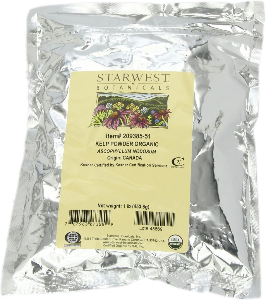 Starwest Botanicals Organic Kelp Powder, 1 Pound (Paket 3)