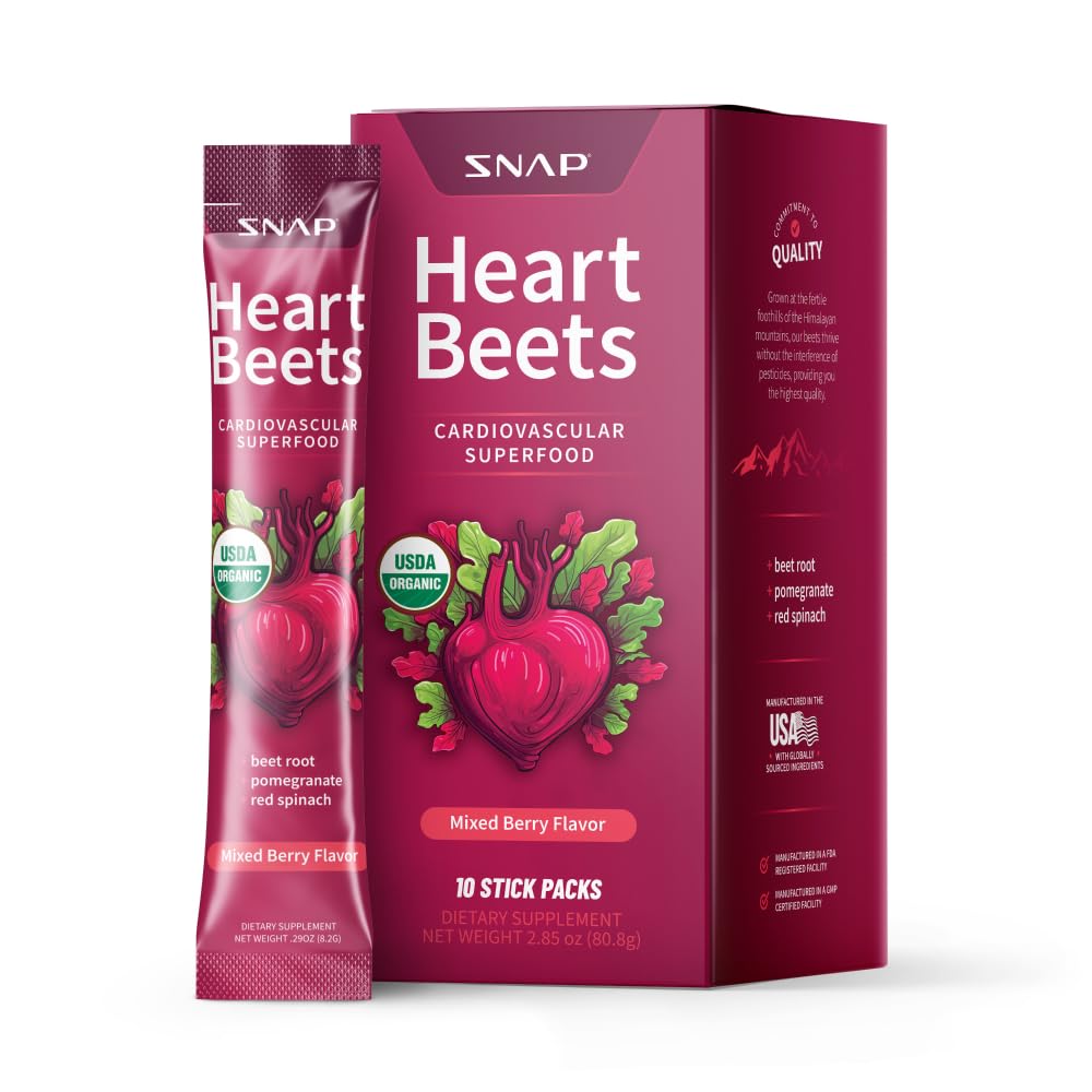 Supplemen Jantung Sapi-Sapi, Bubuk Akar Beet Organik Minum Mix, Dukungan Kardiovaskular untuk Pria & Perempuan, Beets, Pakurate & Merah Spinach, Nitric Oxide Booster, Campuran Berry, 10 Servis
