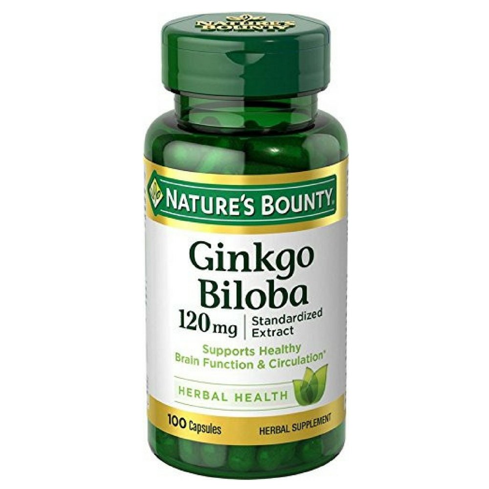 Nature 's Bounty Ginkgo Biloba 120 mg 100 ea (Paket 4)