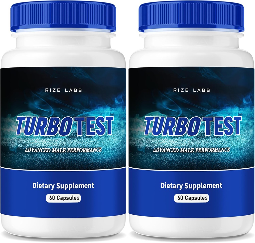 Rize lab TurboTest Pil Diet untuk Pria, TurboTest Capsules untuk Tubuh Healthy, TurboTest Maximum Formula, Revisi Tambahan TurboTest (120 Katup) (Paket 2)