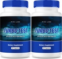 Rize lab TurboTest Pil Diet untuk Pria, TurboTest Capsules untuk Tubuh Healthy, TurboTest Maximum Formula, Revisi Tambahan TurboTest (120 Katup) (Paket 2)